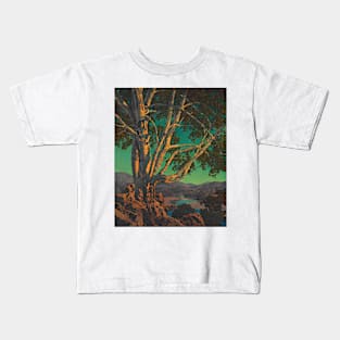 Maxfield Parrish Old White Birch Art Print 1937 American Painter Kids T-Shirt